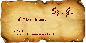 Szőke Gyoma névjegykártya